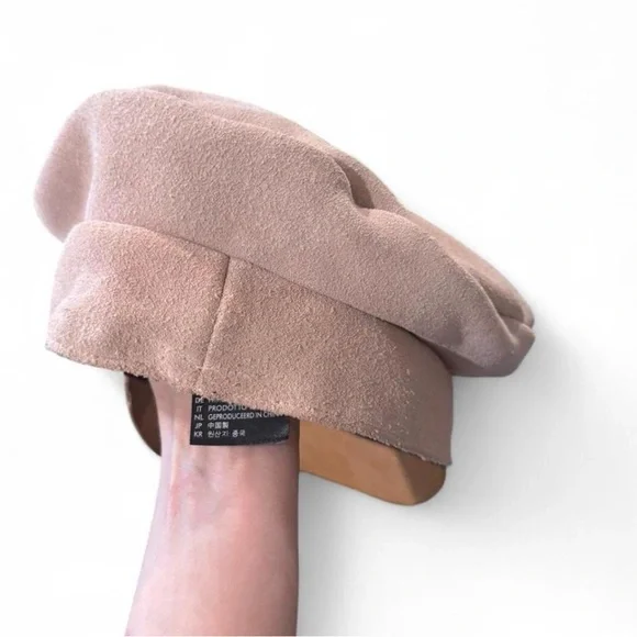 Brixton Nude “Kayla Leather Suede Fiddler” Fisherman Cap Coachella Festival Med. - Picture 3 of 6